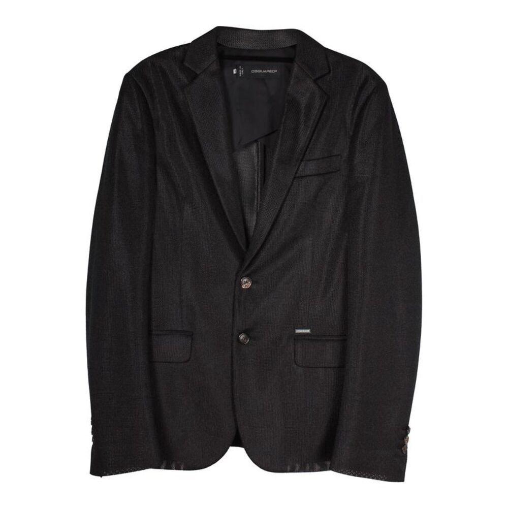 Dsquared2 Semi-sheer Mesh Tailored Blazer in Black Polyester